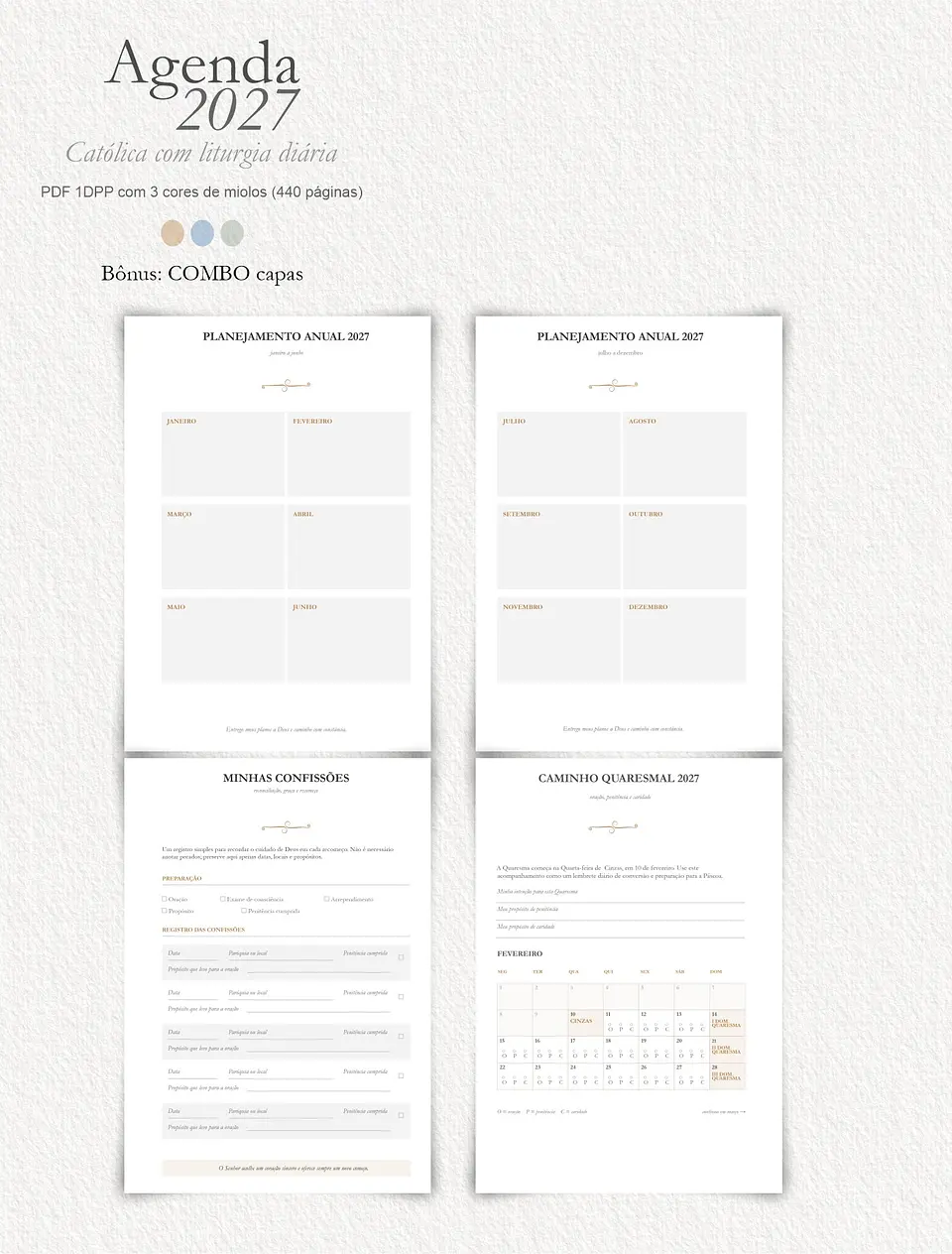 Agenda Liturgia Diária 2027 1DPP + Combo Capas 11