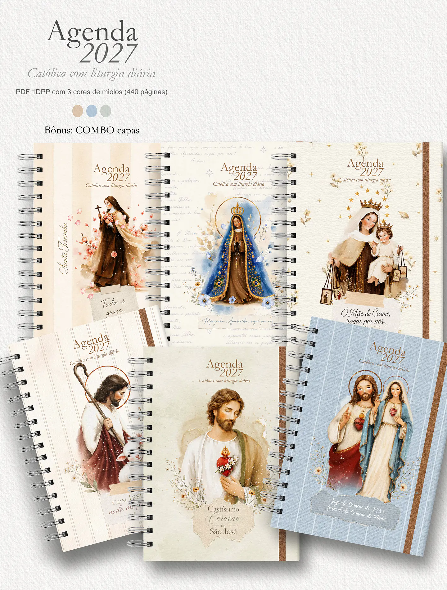 Agenda Liturgia Diária 2027 1DPP + Combo Capas 17