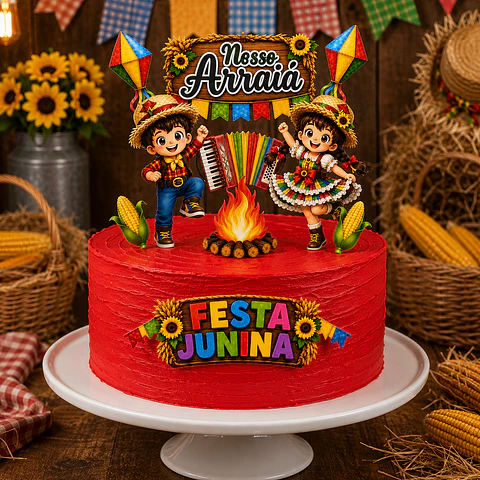 Topo de Bolo - Festa Junina