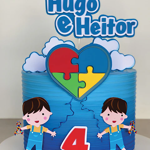 Topo de Bolo - Autismo