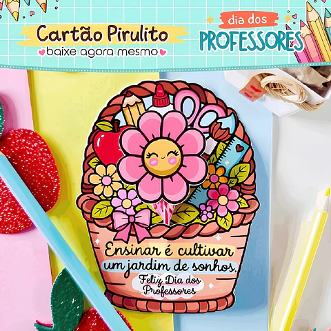 Cartão Pirulito - Dia dos Professores
