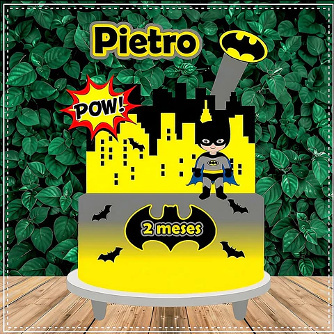 Topo de Bolo - Batman Cute