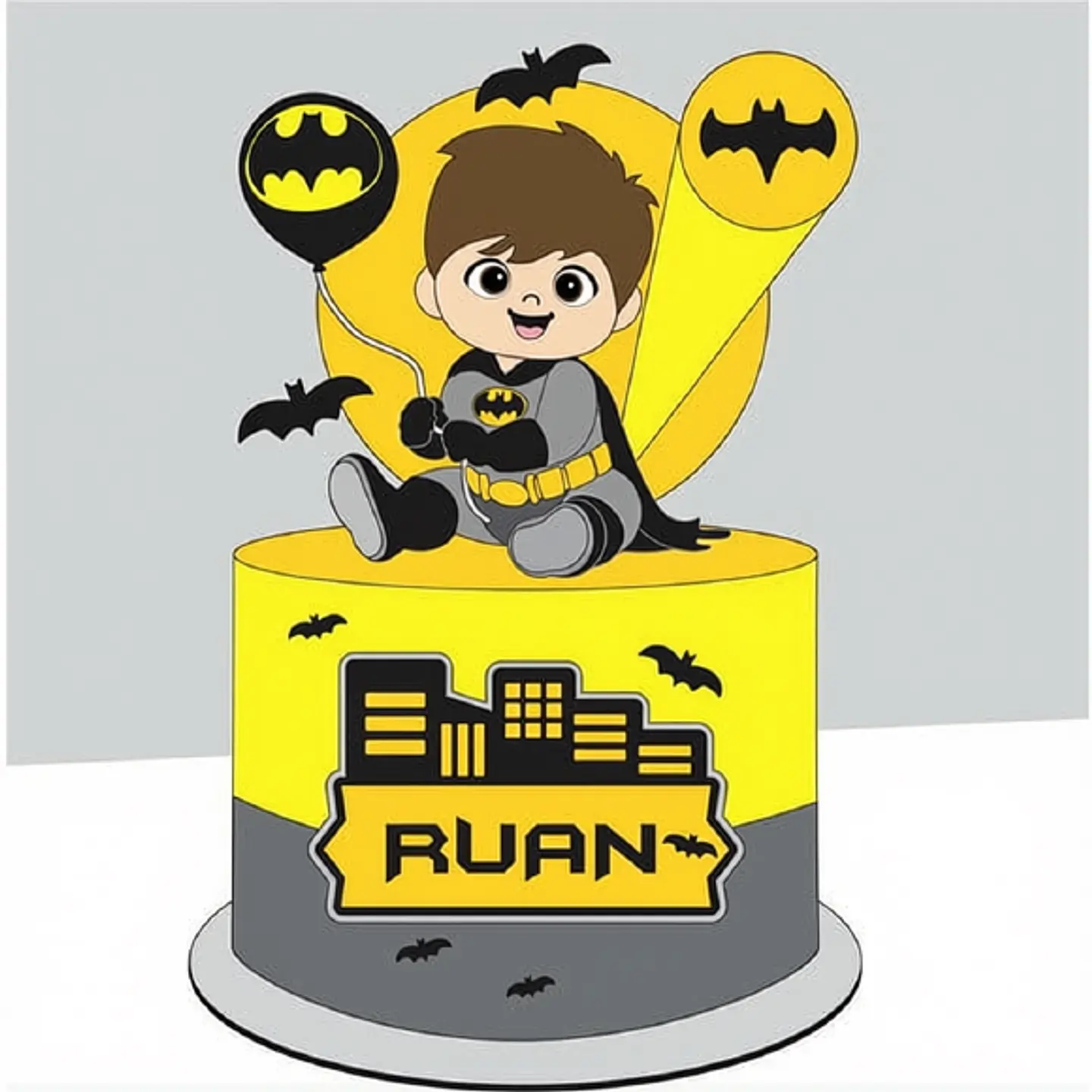 Topo de Bolo - Batman Baby 1