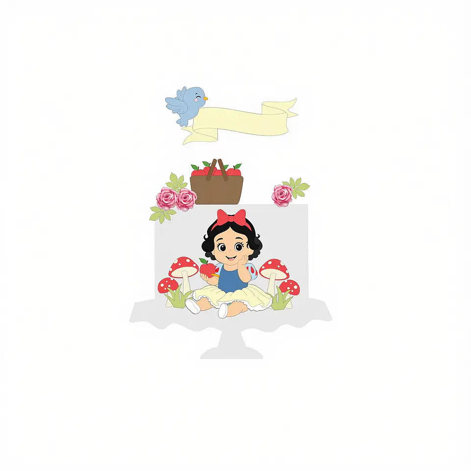 Topo de Bolo - Branca de Neve 1