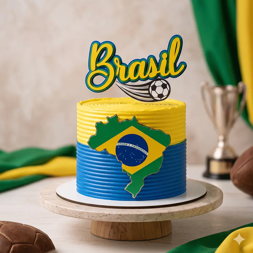 Topo de Bolo - Brasil 1