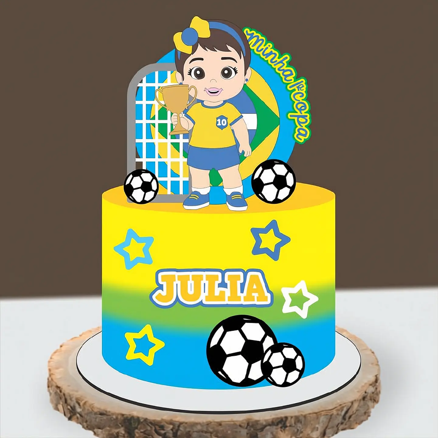 Topo de Bolo - Futebol Menina 1