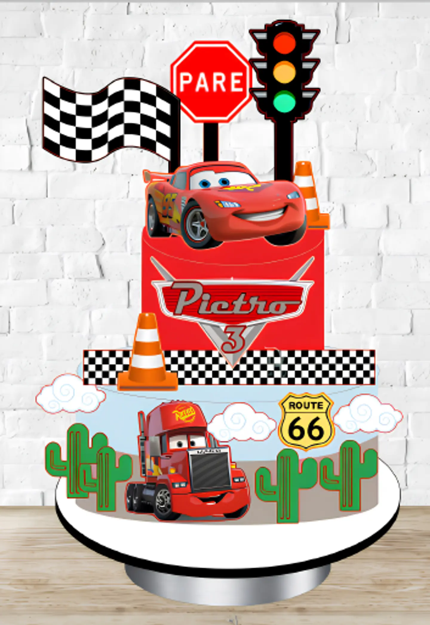 Topo de Bolo - Carros 1