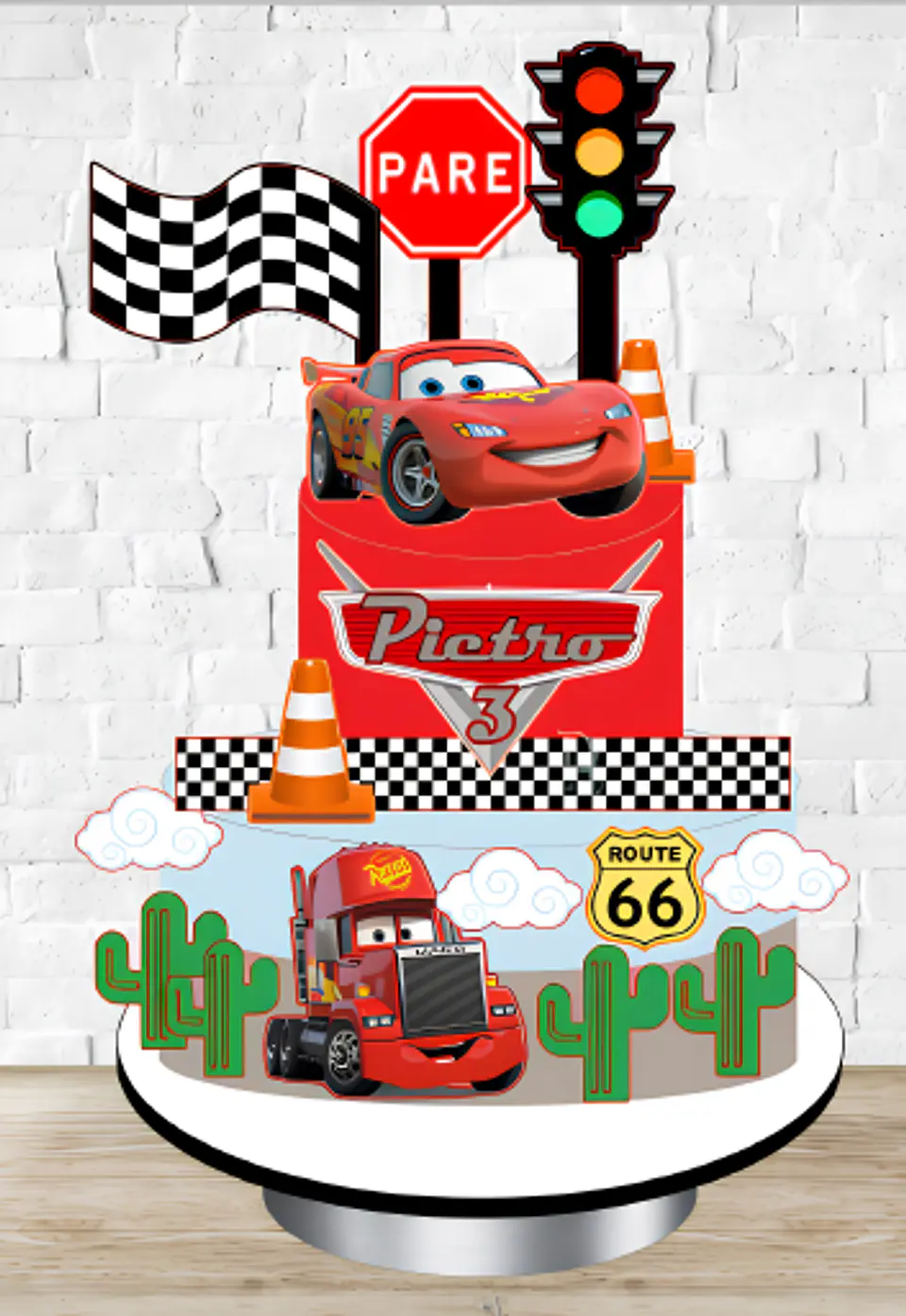 Topo de Bolo - Carros 1