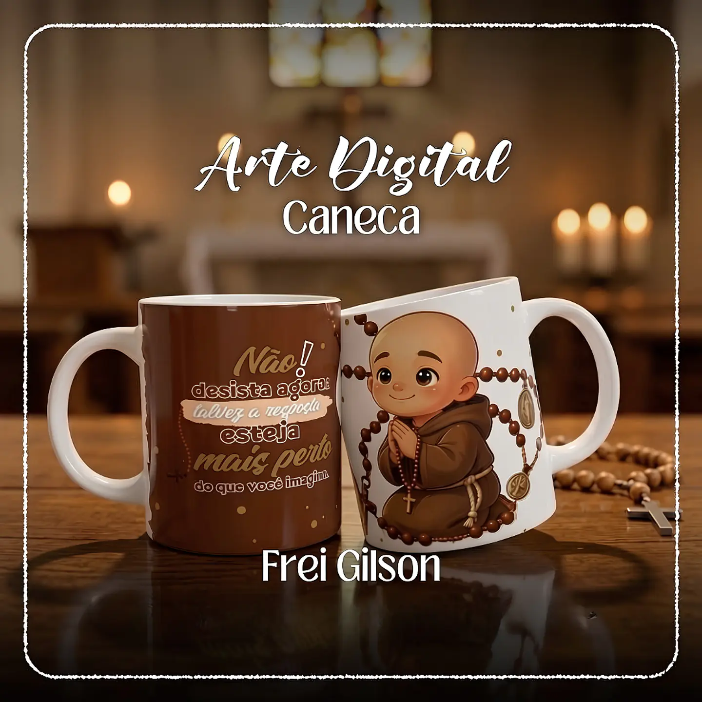 Frei Gilson Não Desista - Caneca 1