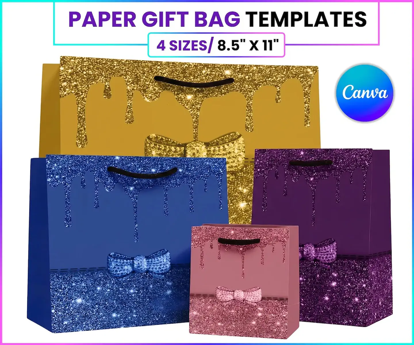 Moldes de Sacolas de Presente 3