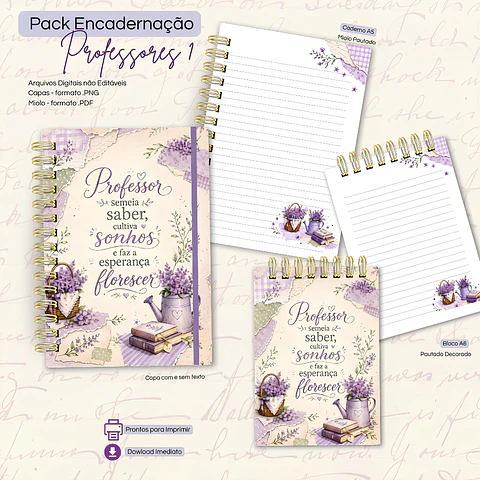 Pack Professores N1 - Encadernação