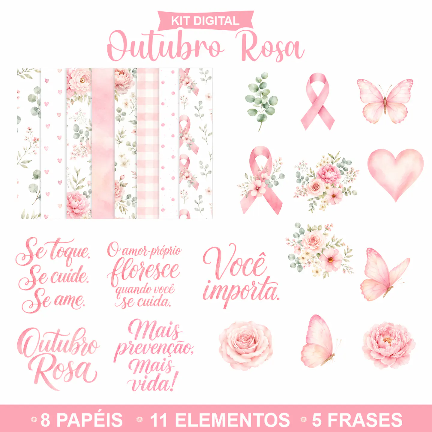 Outubro Rosa 2026 - Kit Digital 1