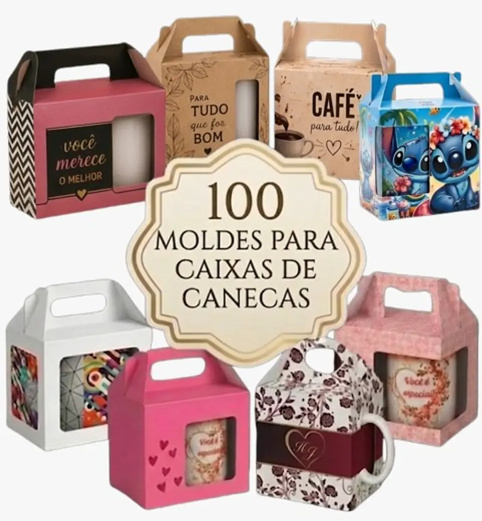 Caixas para Canecas - Arquivos de Corte 1