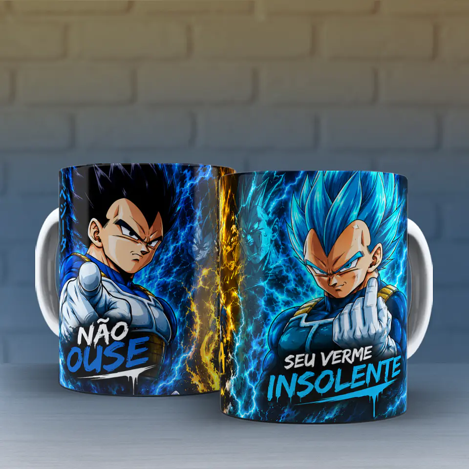 Vegeta Seu Verme Insolente - Caneca 3