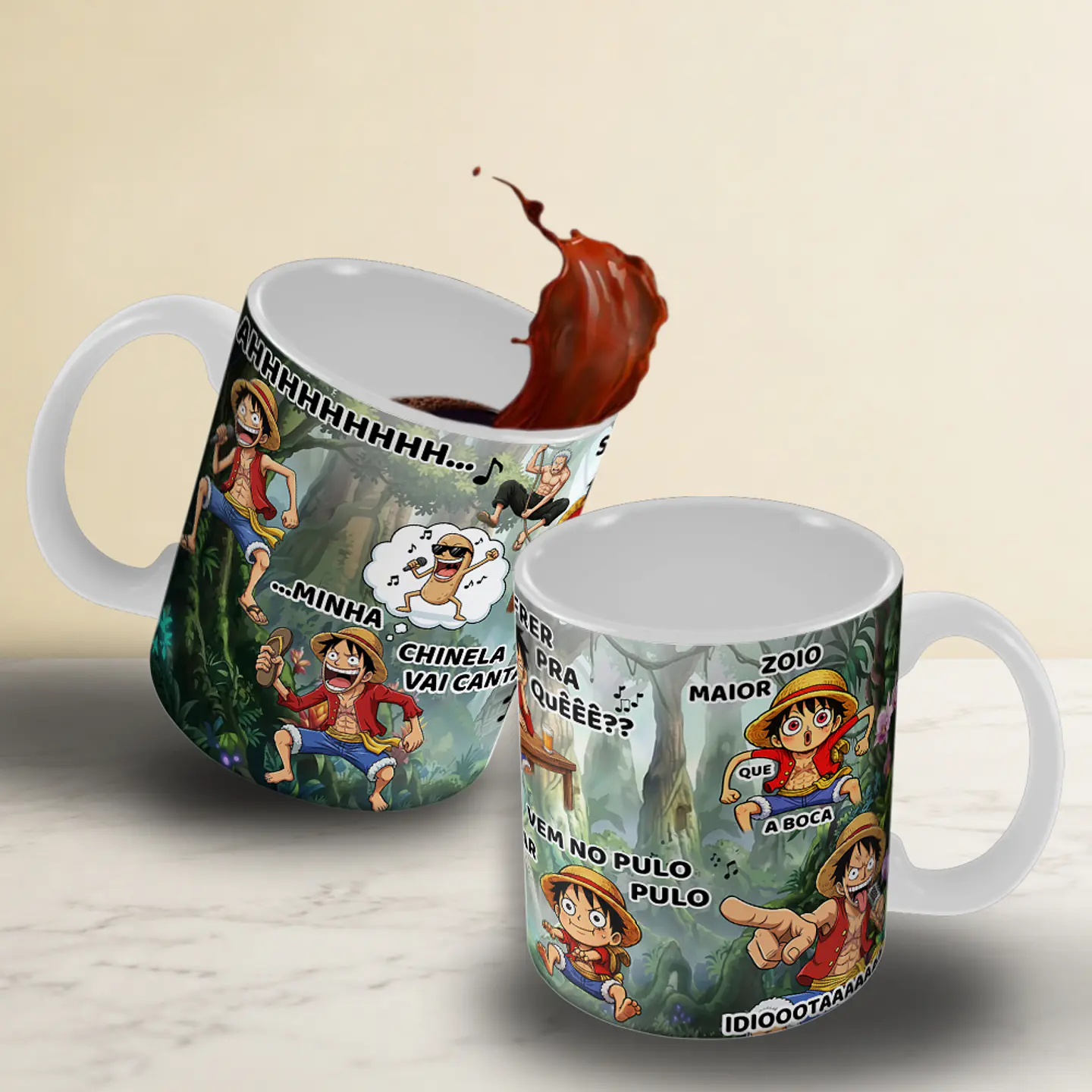 One Piece Luffy Skypiea - Caneca 3