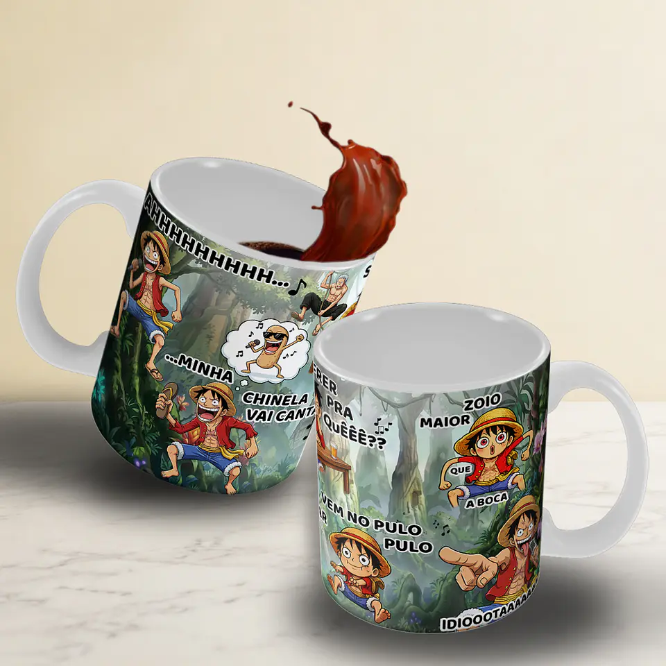 One Piece Luffy Skypiea - Caneca 3