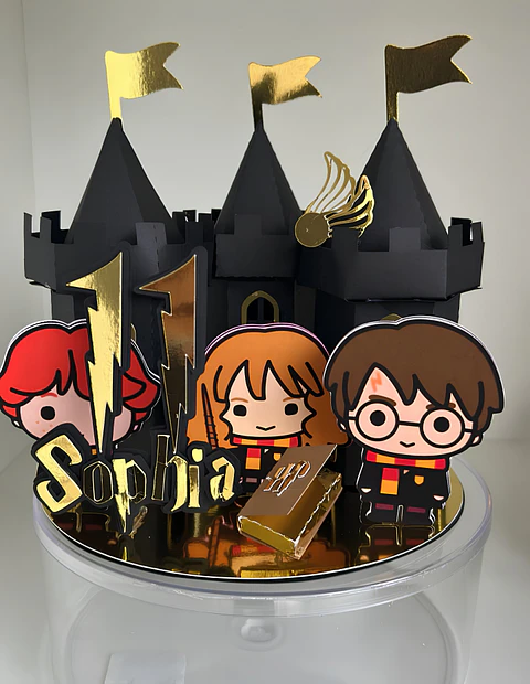 Topo de Bolo - Harry Potter