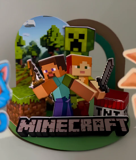 Topo de Bolo - Minecraft