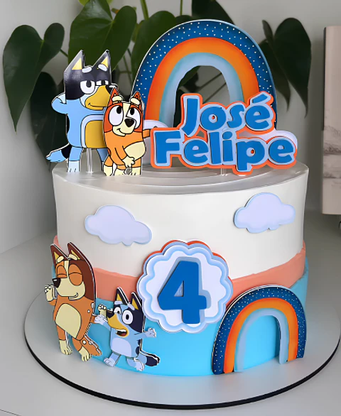 Topo de Bolo - Bluey