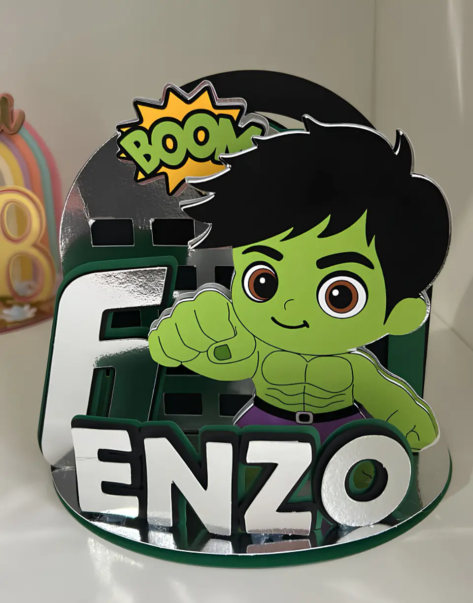 Topo de Bolo - Hulk 1
