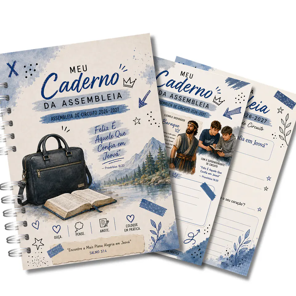 Caderno Teen Masculino para as Assembleias 2026-2027 2