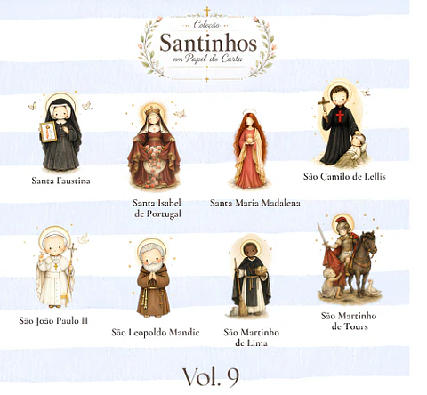 Santos em Papel de Carta (Vol.9) - Kit Digital