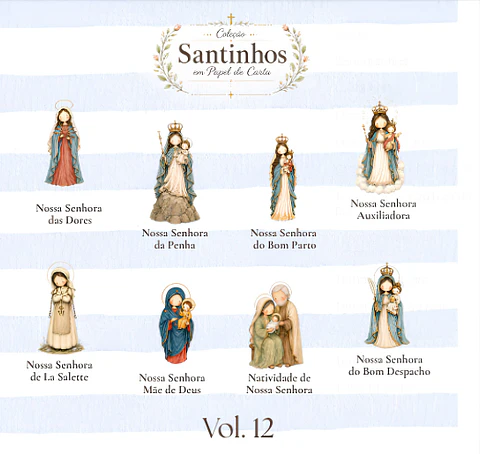 Santos em Papel de Carta (Vol.12) - Kit Digital