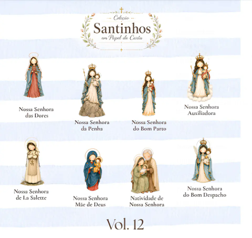 Santos em Papel de Carta (Vol.12) - Kit Digital 1