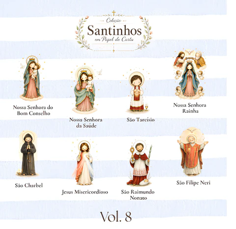 Santos em Papel de Carta (Vol.8) - Kit Digital