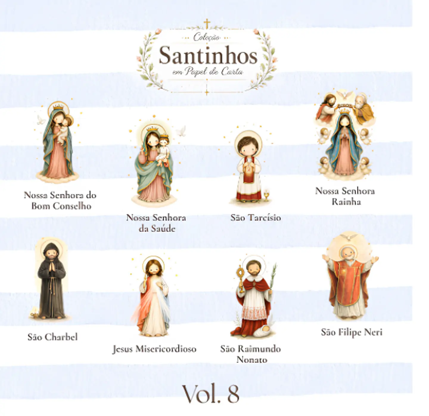 Santos em Papel de Carta (Vol.8) - Kit Digital 1