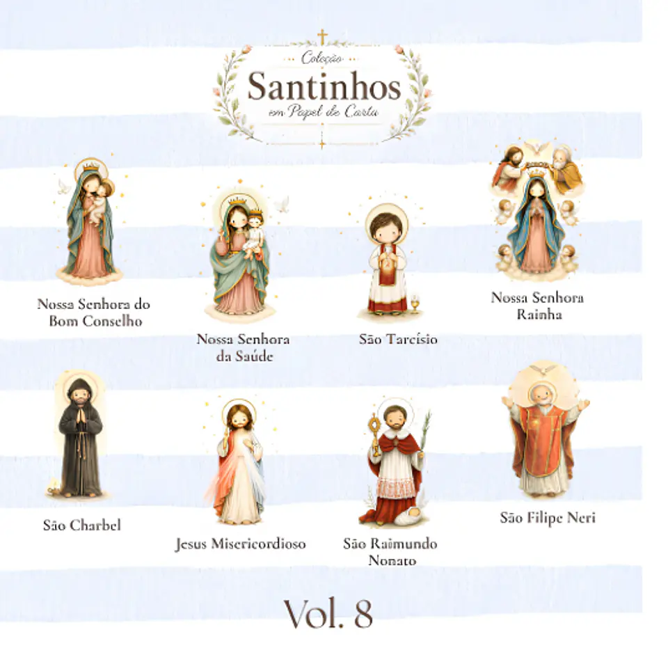 Santos em Papel de Carta (Vol.8) - Kit Digital 1