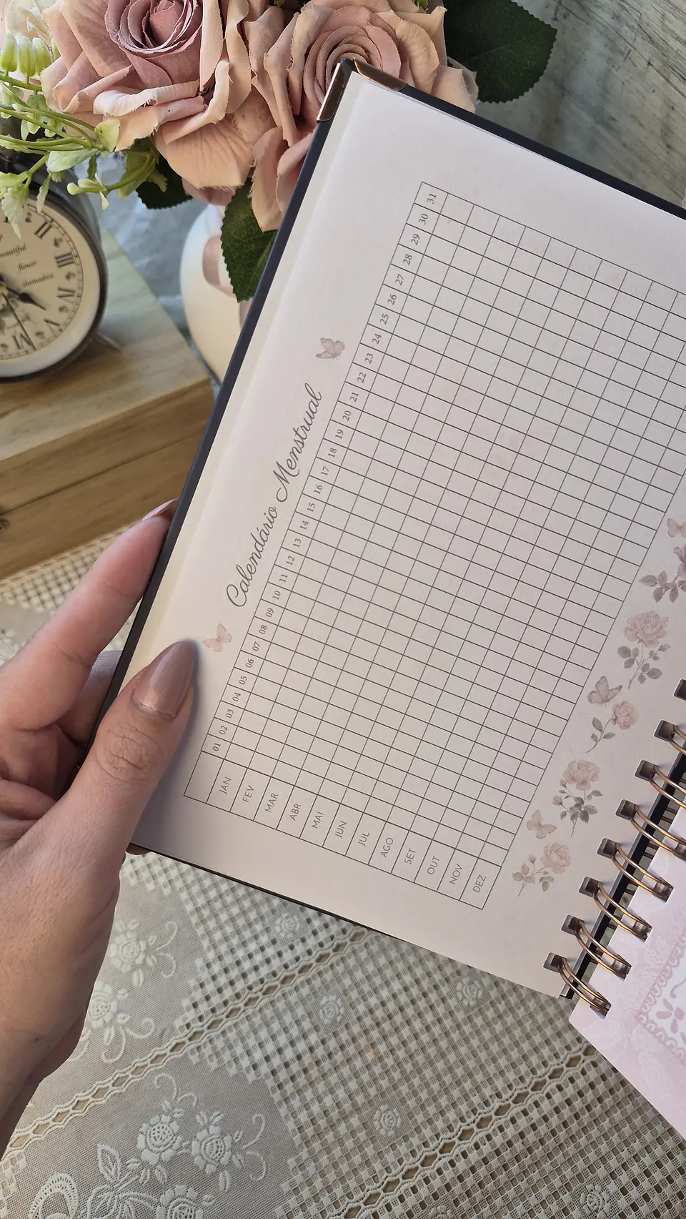 Planner Wire-o - Coleção Laços e Rosas 17