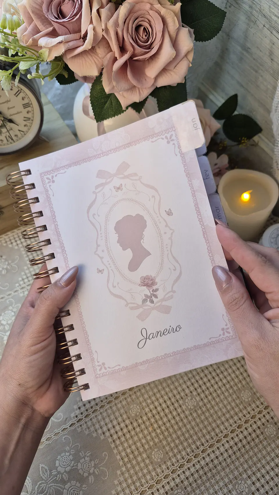 Planner Wire-o - Coleção Laços e Rosas 18