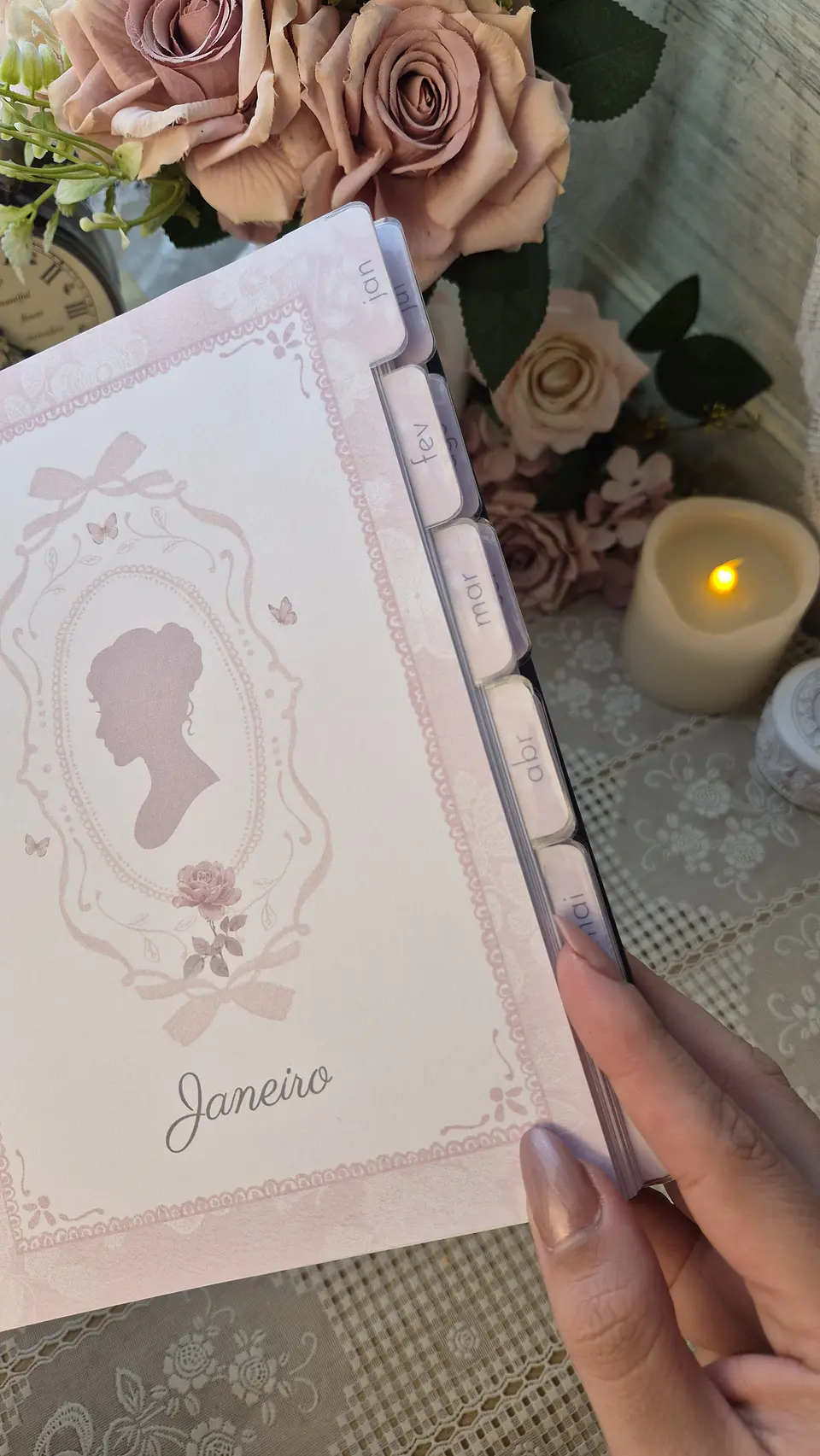 Planner Wire-o - Coleção Laços e Rosas 20