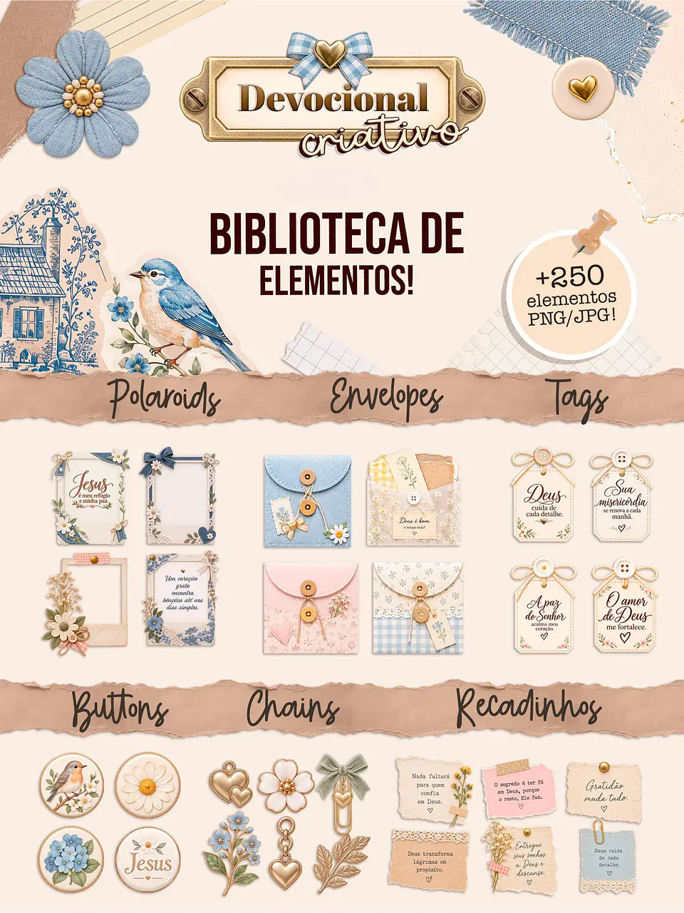 Devocional Criativo - Kit Digital (Biblioteca de Elementos) 1