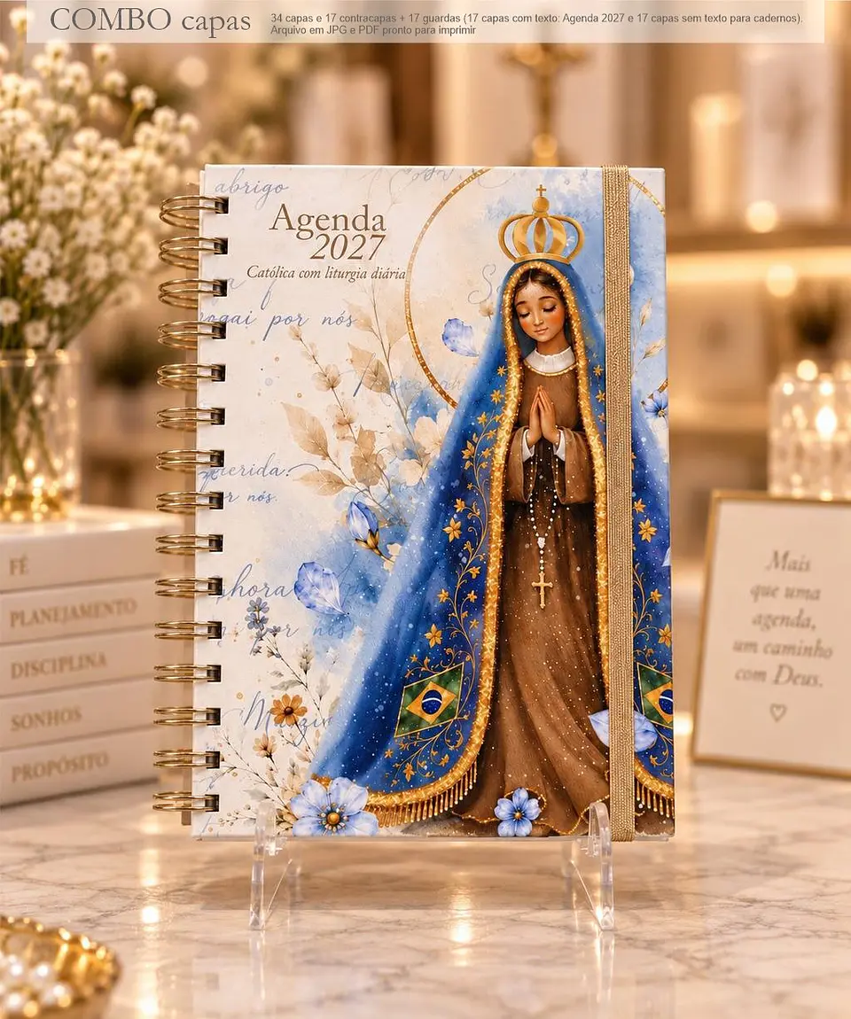 Combo 2 Capas A5 para Agendas e Cadernos Santos - Encadernação 19