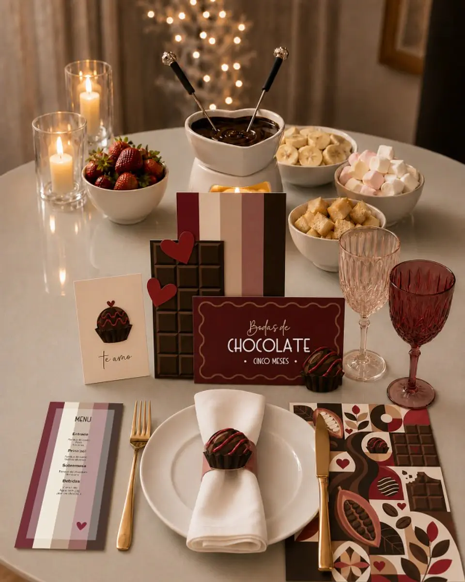 Bodas de Chocolate (5 Meses) - Arquivo de Corte 1