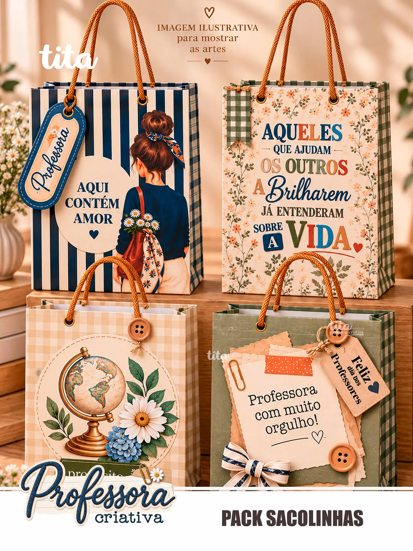 Professora Criativa 2026 - Pack Sacolinhas 2