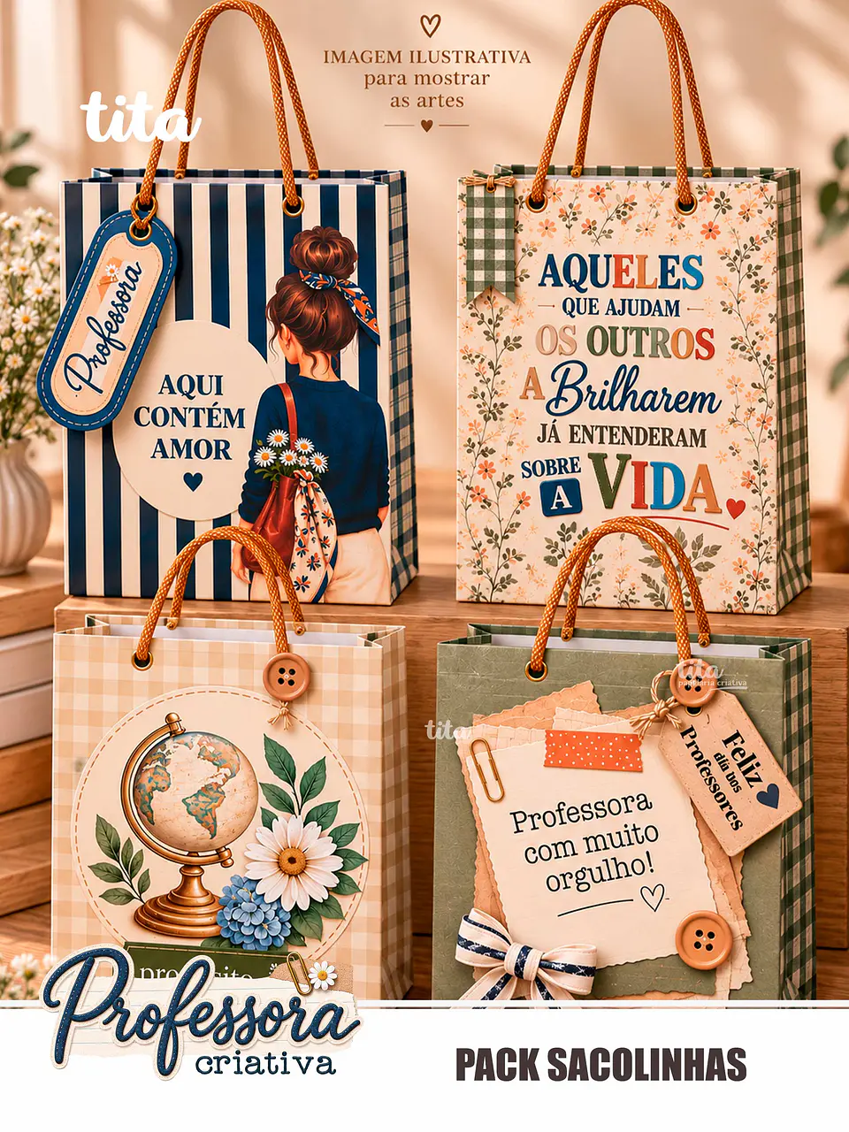 Professora Criativa 2026 - Pack Sacolinhas 2