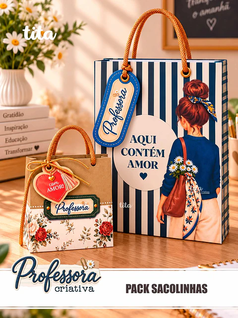 Professora Criativa 2026 - Pack Sacolinhas