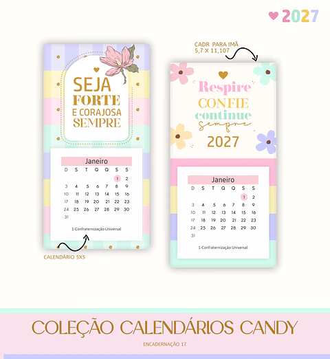 Pack Calendário Candy - Encadernação