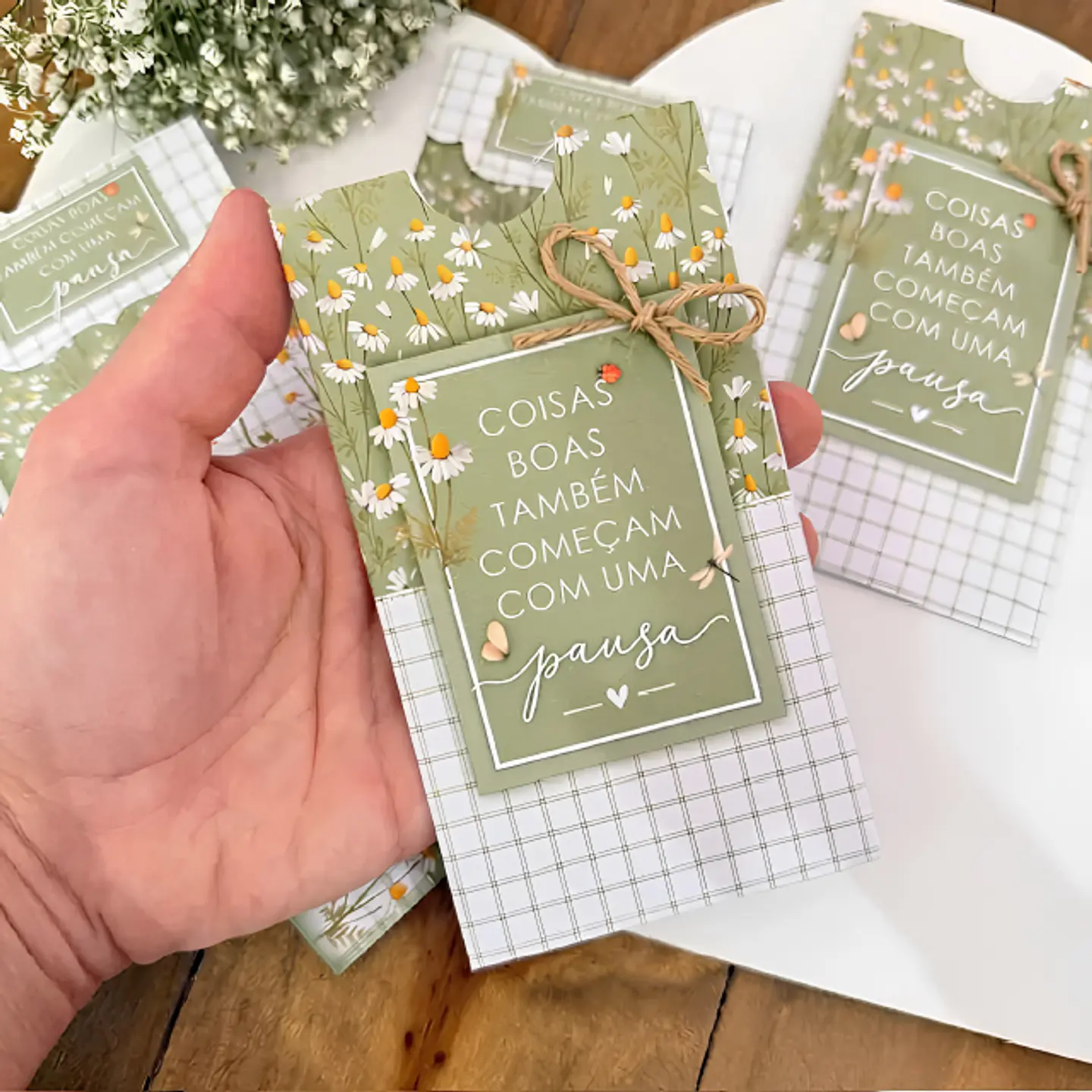 Sachê de Cappuccino e Envelope - Aconchego Margaridas 3