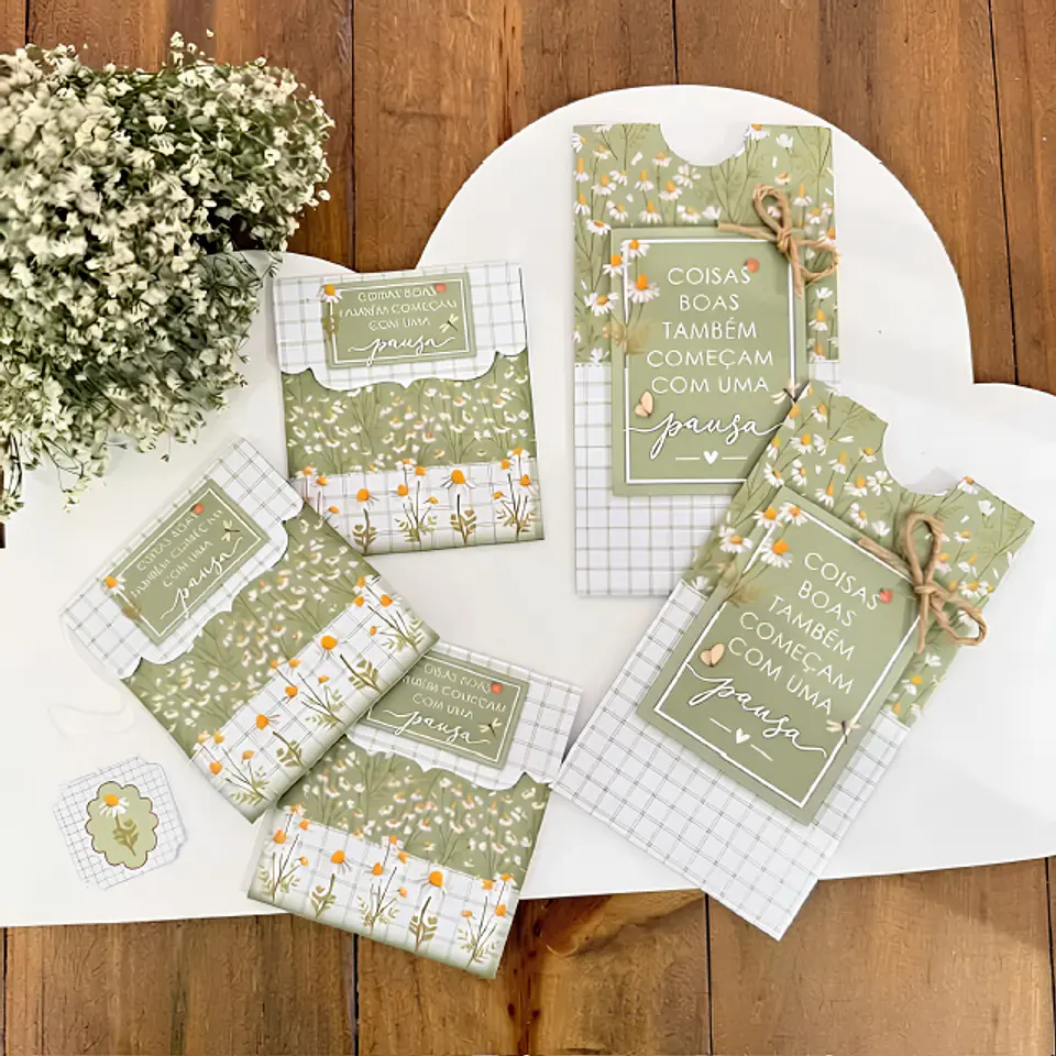 Sachê de Cappuccino e Envelope - Aconchego Margaridas 5