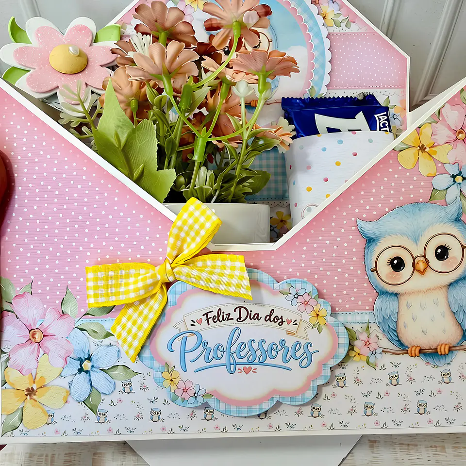 Caixa Cesta Envelope Bluebird - Dia dos Professores 3