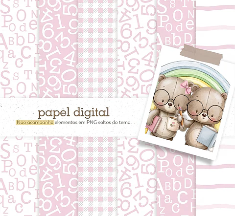 Dia dos Professores Rosa - Kit Digital
