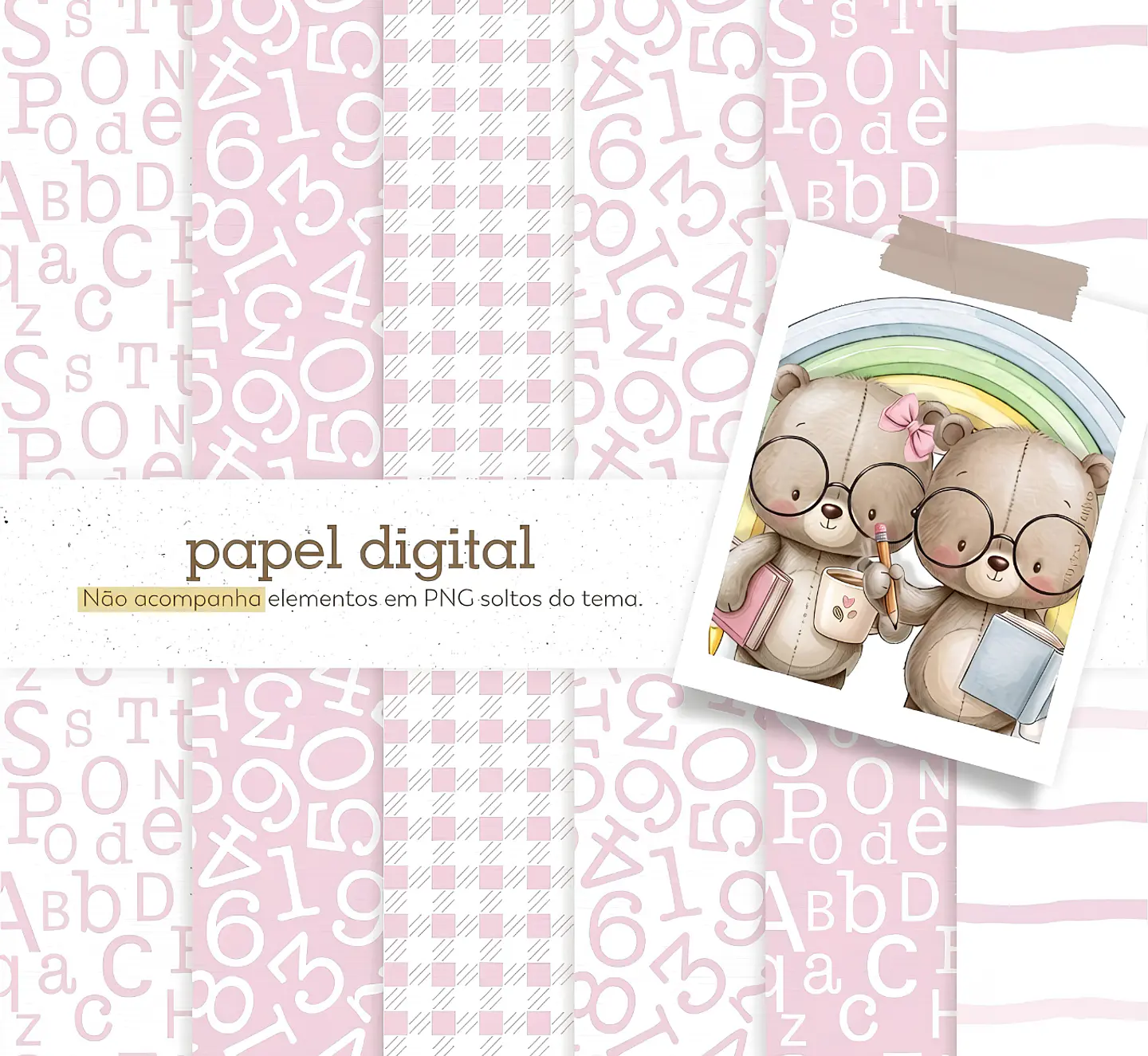 Dia dos Professores Rosa - Kit Digital 1
