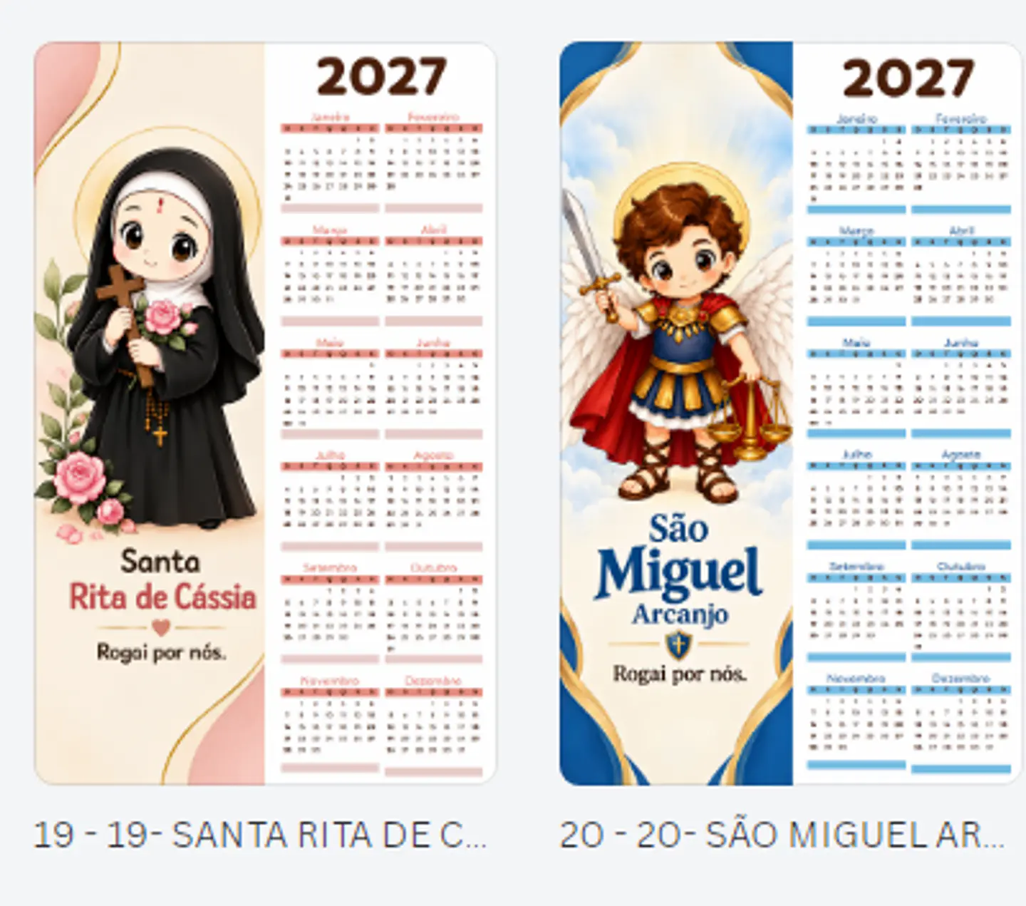Combo Calendários 2027 - Arquivo de Corte 3