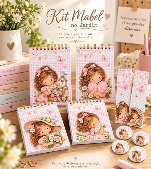 Kit Mabel no Jardim - Encadernação