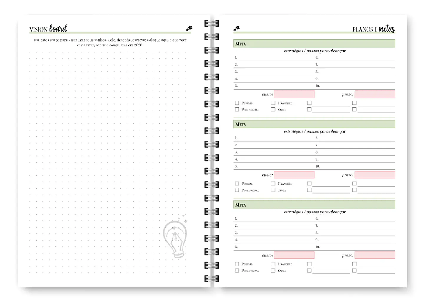 Planner Spring Permanente - Encadernação 4