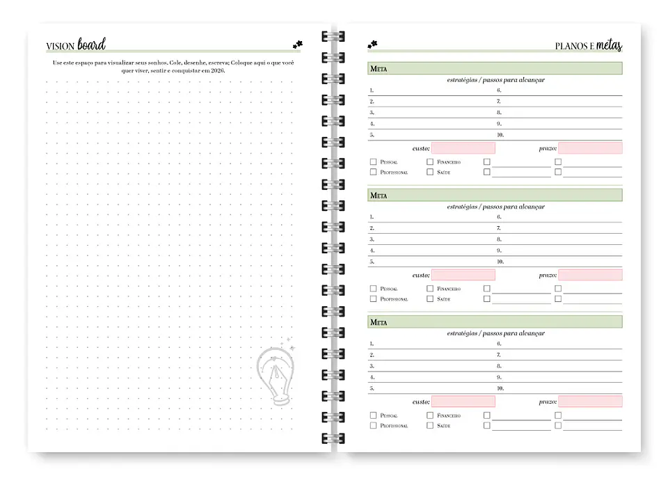 Planner Spring Permanente - Encadernação 4